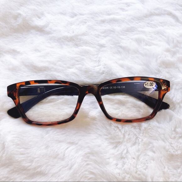 Alek Brown Pattern Reader Blue Light Glasses - Picture 1 of 11